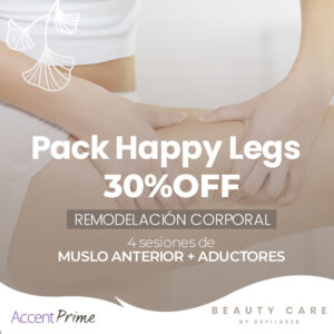 Pack Happy Legs: 4 Sesiones de Reducción de grasa + 4 de Tensado de Piel: Muslo anterior + Aductor + 6 Sesiones DE REGALO de ZIMMER